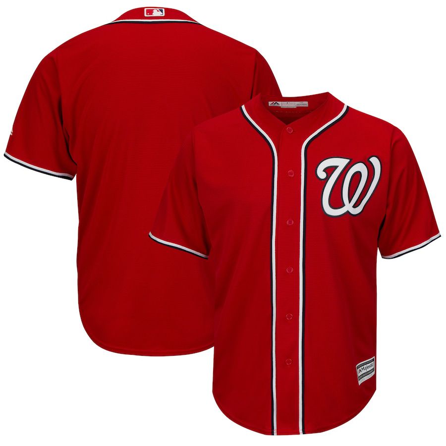 Mens Washington Nationals Majestic Scarlet Alternate Official Cool Base MLB Jerseys->washington nationals->MLB Jersey